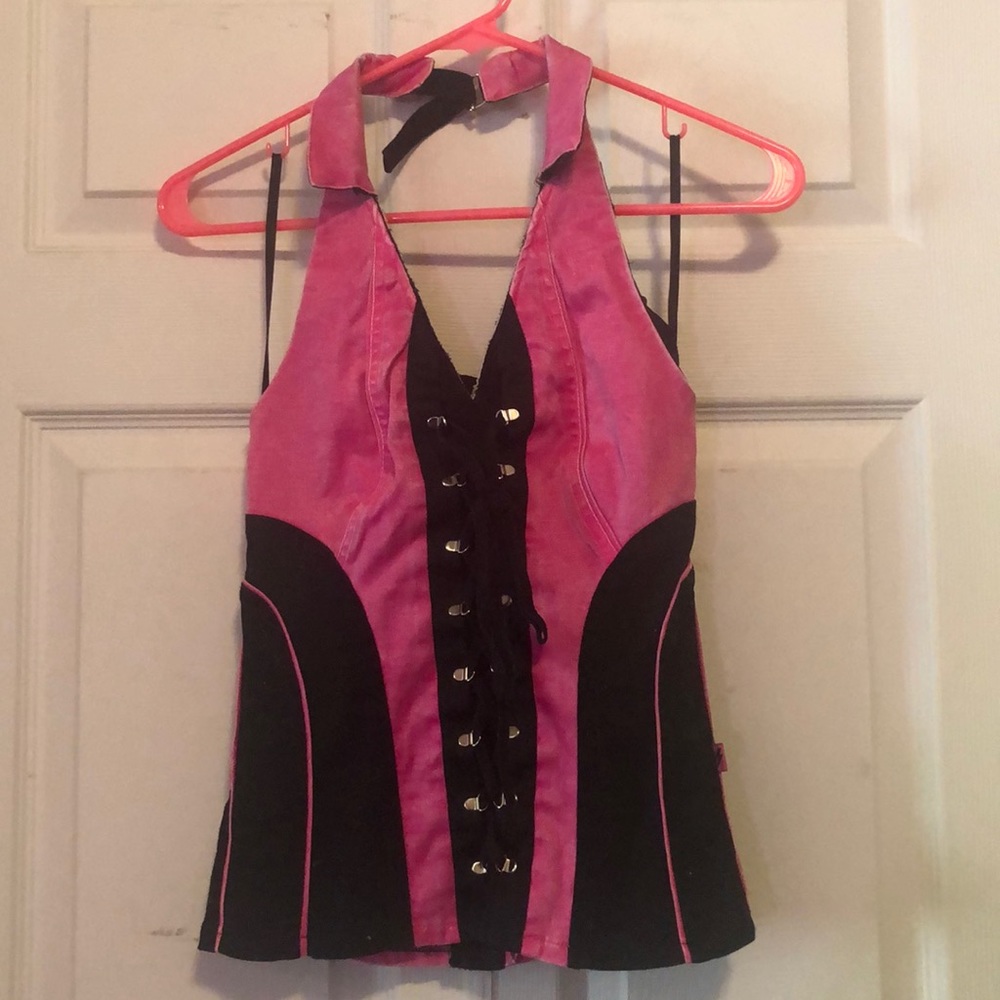 Pink corset top